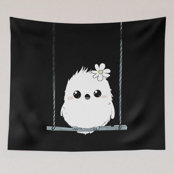 Item preview, Cute Fluffy Bird on a Swing designed and sold by ClubVacay.