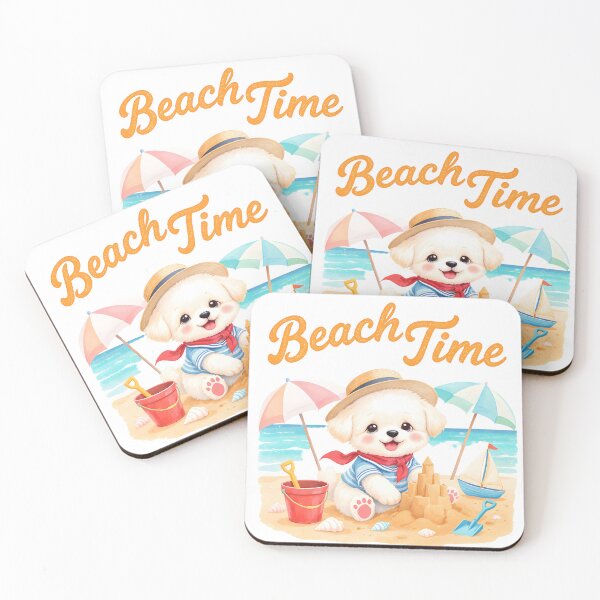 Item preview, Summer Beach Maltipoo Dog Art designed and sold by Kedspicedesign.