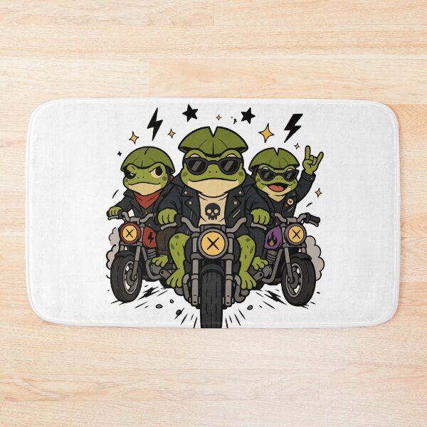 Item preview, Frog Biker Gang Cartoon Illustration designed and sold by BanksyNB.