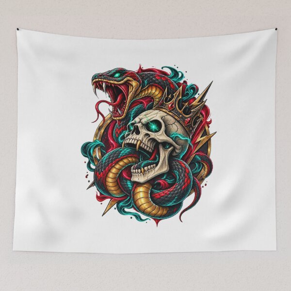 Item preview, Crowned Serpent Skull Gothic designed and sold by VYBORA Studio.