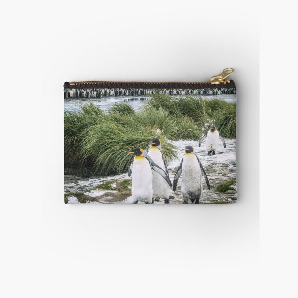 Item preview, King Penguins on a Snowy Path South Georgia Island designed and sold by PhotoArt by Joan Carroll.