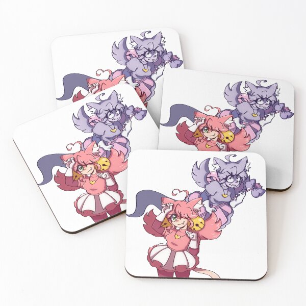 Item preview, DELTARUNE Pink Mew Mew Sticker designed and sold by scaredycatoxo.