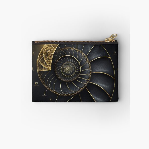 Item preview, Gold Wedge Spiral with Fibonacci Numbers designed and sold by RAGANADesign.