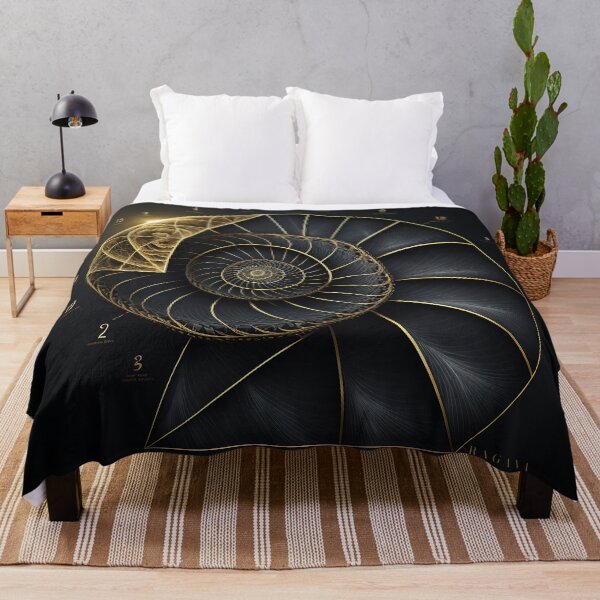 Item preview, Gold Wedge Spiral with Fibonacci Numbers designed and sold by RAGANADesign.