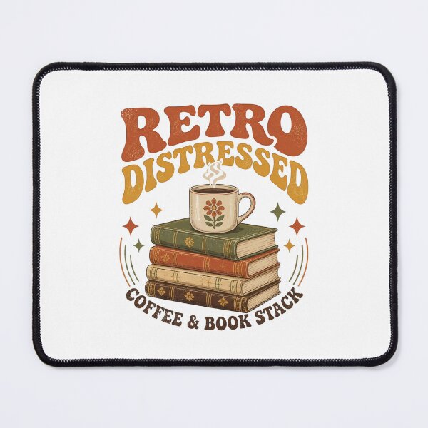 Item preview, Retro Distressed Coffee Book Stack Aesthetic designed and sold by Coffread.