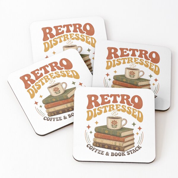 Item preview, Retro Distressed Coffee Book Stack Aesthetic designed and sold by Coffread.
