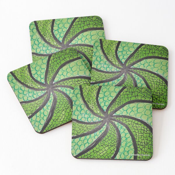 Item preview, Green Pinwheel Scales  designed and sold by DancingCreek.