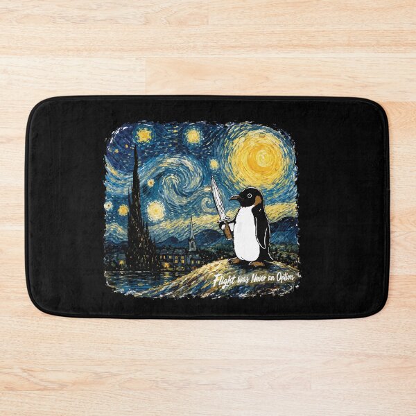 Item preview, Flight was Never an Option penguin Starry Night Van Gogh   designed and sold by BornBorn.