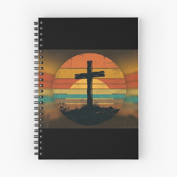 Item preview, Christian Cross Sunset Retro Panoramic designed and sold by MantoSagrado.