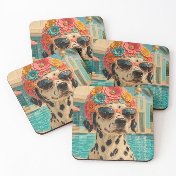 Item preview, Pool Day Dalmatian  designed and sold by FloramoonArt.