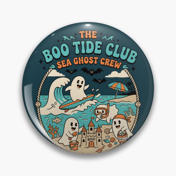 Item preview, "The Boo Tide Club. Sea Ghost Crew" Beach Halloween Coastal Design designed and sold by Sea Gem.