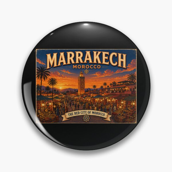 Item preview, Marrakech Morocco Vintage Travel Poster - TheRed City of Morocco designed and sold by SilverLook48.