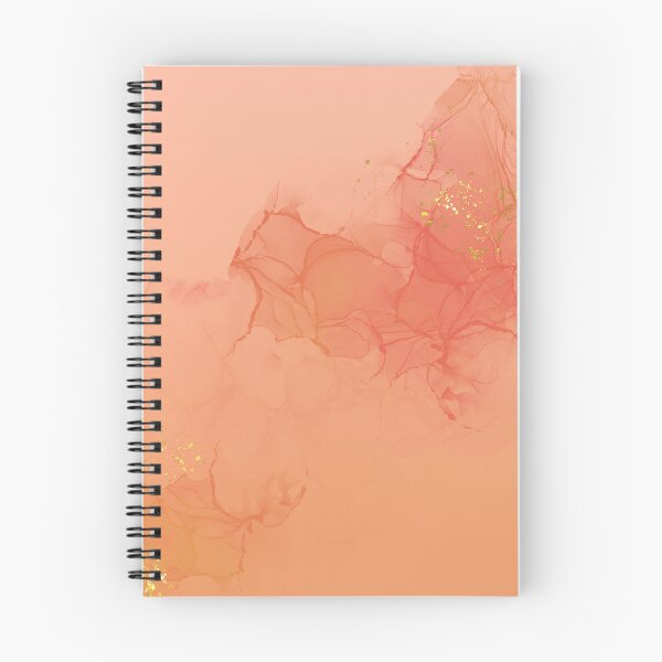 Item preview, Abstract Peach and Coral Ombre With Gold Splashes designed and sold by humnoo.