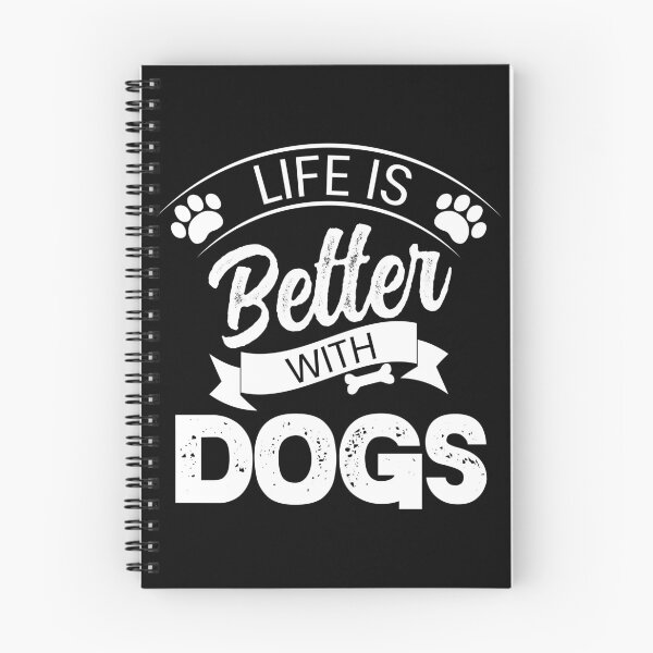 Item preview, Life is better with dogs typography design designed and sold by teeuniq.