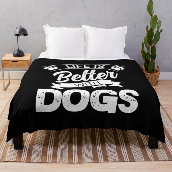 Item preview, Life is better with dogs typography design designed and sold by teeuniq.