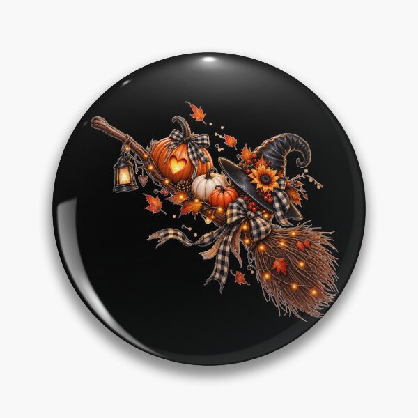 Item preview, Autumn Witch Broom Pumpkin Magic designed and sold by Wild Ink Studio by Barbara.