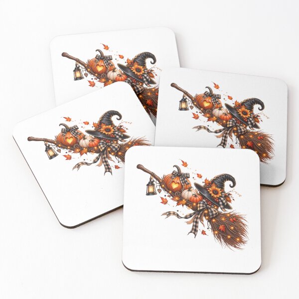 Item preview, Autumn Witch Broom Pumpkin Magic designed and sold by Wild Ink Studio by Barbara.