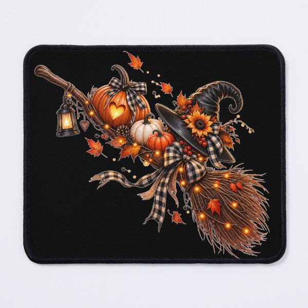 Item preview, Autumn Witch Broom Pumpkin Magic designed and sold by Wild Ink Studio by Barbara.