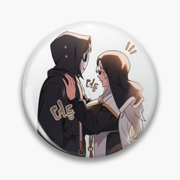 Item preview, Mysterious Hooded Couple – Dark Fantasy Anime Sticker designed and sold by MeowLoka ⭐⭐⭐⭐.