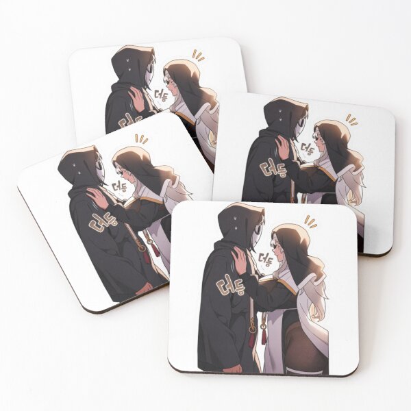 Item preview, Mysterious Hooded Couple – Dark Fantasy Anime Sticker designed and sold by MeowLoka ⭐⭐⭐⭐.