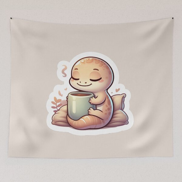 Item preview, Slow Mornings & Warm Sips | Cozy Salamander designed and sold by Safe Haven Pets.