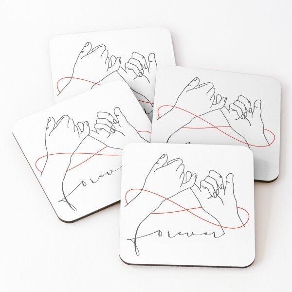 Item preview, Minimalist Pinky Promise with a common thread designed and sold by eMKa82.
