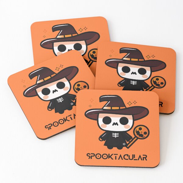 Item preview, Spooktacular Cute Little Witch Skeleton Halloween Art designed and sold by NikBrin Prevail .