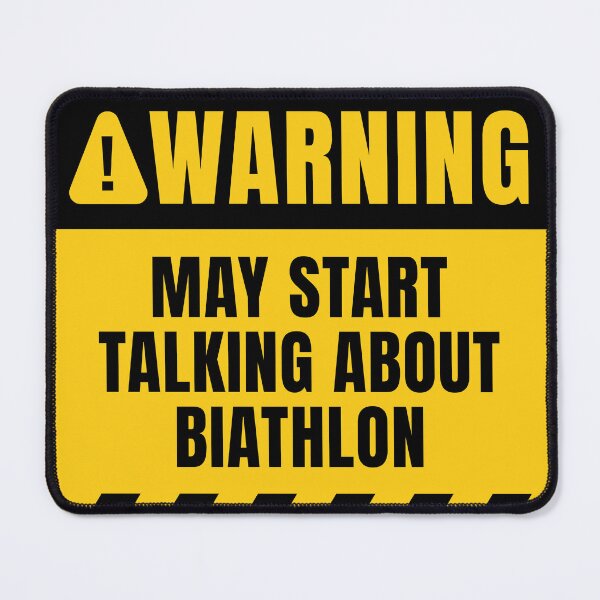 Item preview, Biathlon Funny Warning Sign designed and sold by MaryAller.