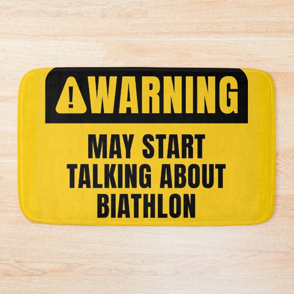 Item preview, Biathlon Funny Warning Sign designed and sold by MaryAller.