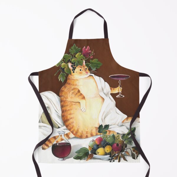 Item preview, Caravaggio Bacchus Cat Classical Art Parody designed and sold by Inna Ruda.