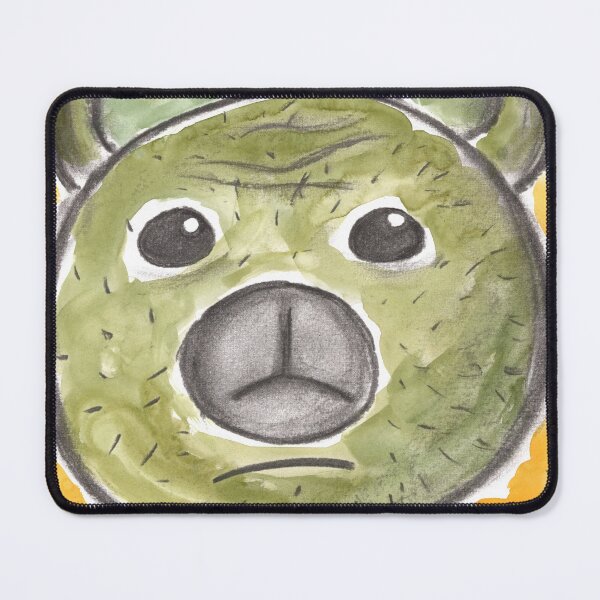 Item preview, Green Teddy Bear with Reservations, Charcoal & Watercolour designed and sold by Anke‘s Bazaar.