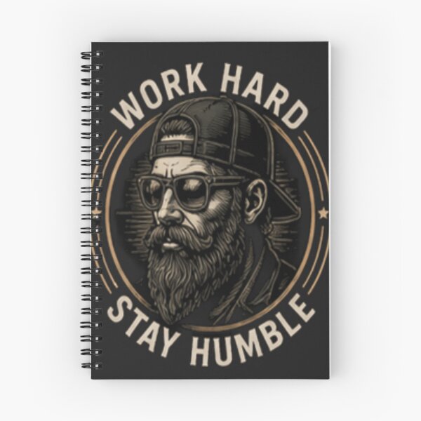Item preview, Work Hard Stay Humble Bearded Man Design designed and sold by FABIOLA1970.