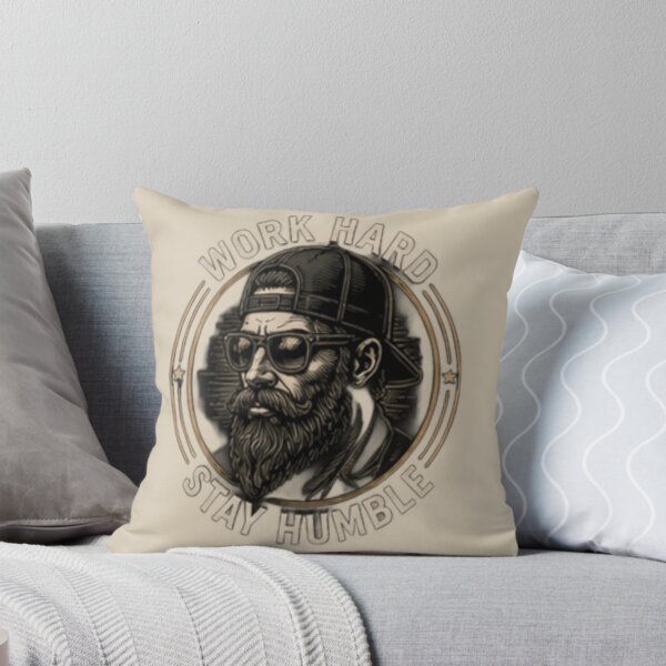 Item preview, Work Hard Stay Humble Bearded Man Design designed and sold by FABIOLA1970.
