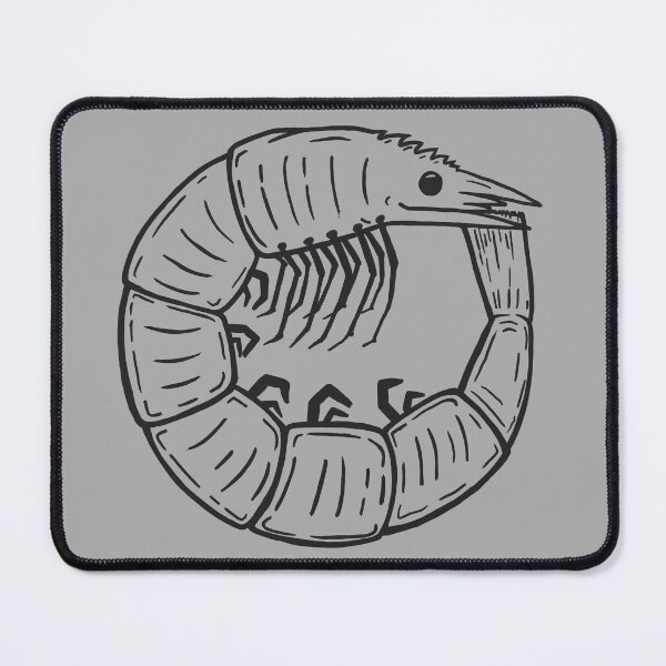 Item preview, Shrompoborous or Ouroborshrimp? (black outline) designed and sold by cursedN4gotten.