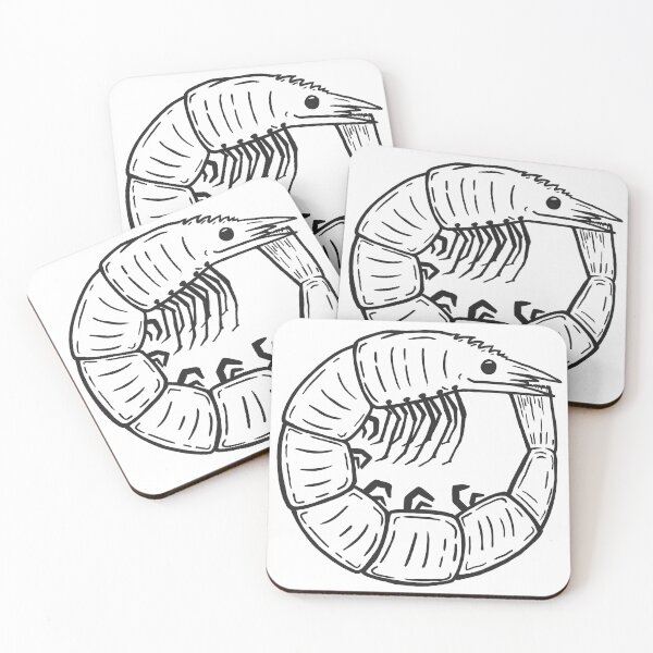 Item preview, Shrompoborous or Ouroborshrimp? (black outline) designed and sold by cursedN4gotten.