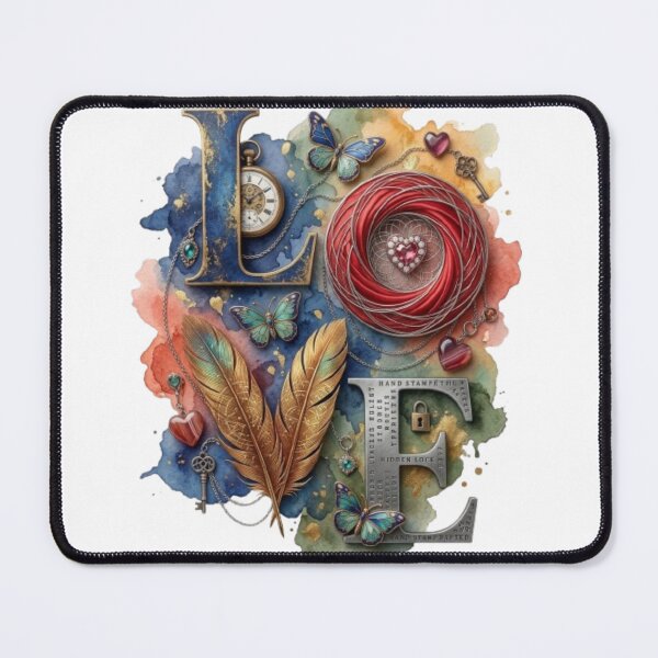 Item preview, Aesthetic Vintage LOVE Typography T-Shirt Design | Romantic Watercolor Art designed and sold by Sticker Art Shop.