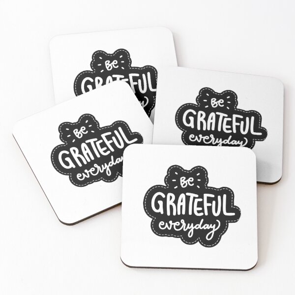 Item preview, Be Grateful Everyday Stitched Sticker Quote designed and sold by SolutionsArt.
