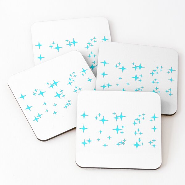 Item preview, Sparkling Stars Y2K Cyan - Minimalist 90s Retro Pattern designed and sold by Gabzerinho.