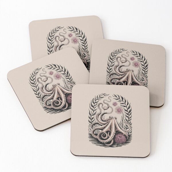 Item preview, Octopus and Sea Kelp Botanical Illustration designed and sold by NuvoraNest.