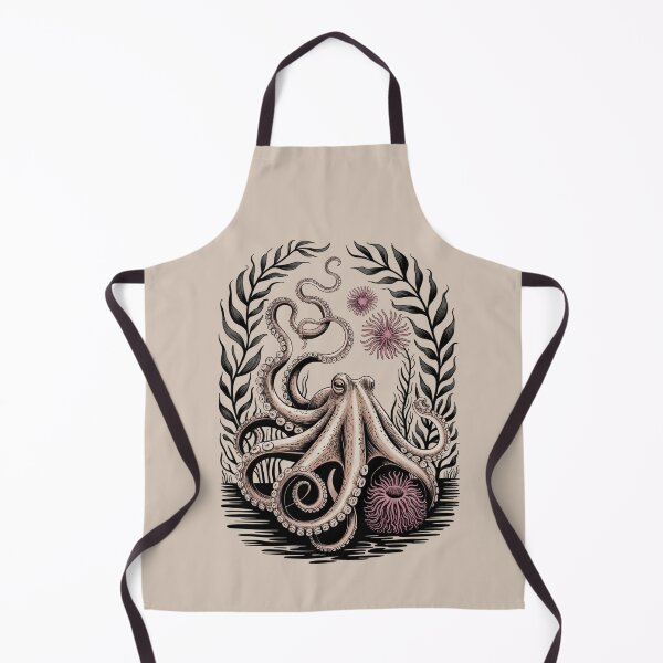 Item preview, Octopus and Sea Kelp Botanical Illustration designed and sold by NuvoraNest.