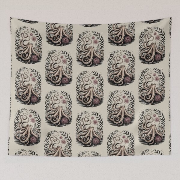 Item preview, Octopus and Sea Kelp Botanical Illustration designed and sold by NuvoraNest.
