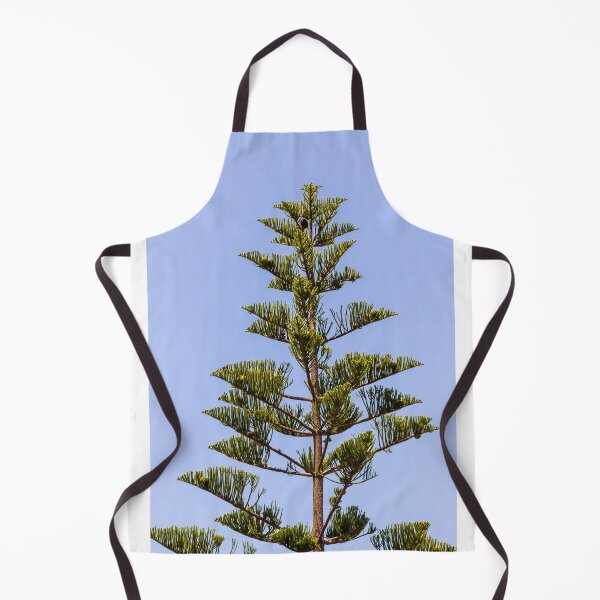 Item preview, Tall Pine Tree Top Against Clear Blue Sky With Layered Branches And Green Needles designed and sold by Nmallia.