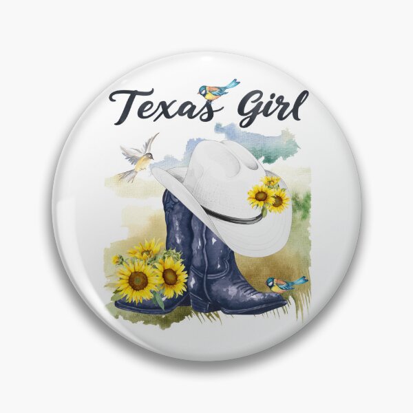 Item preview, Texas Girl with Cowboy Boots/Hat, Sunflowers, Birds & Meadow Background designed and sold by JeweledDesigns.