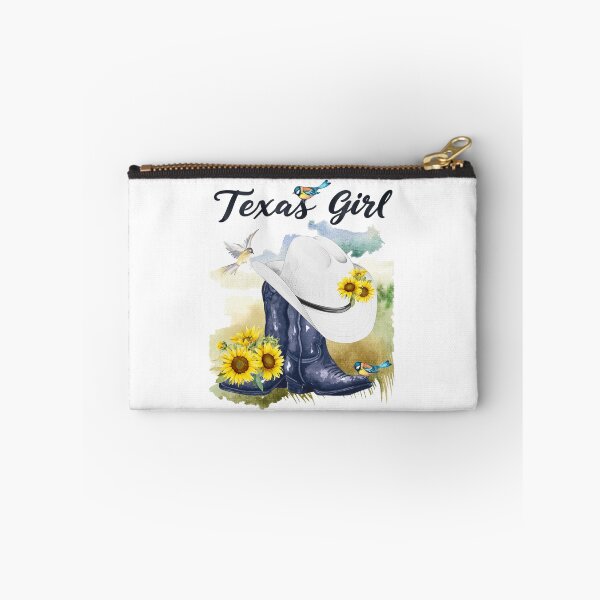 Item preview, Texas Girl with Cowboy Boots/Hat, Sunflowers, Birds & Meadow Background designed and sold by JeweledDesigns.