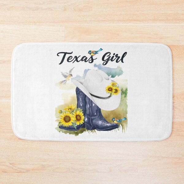 Item preview, Texas Girl with Cowboy Boots/Hat, Sunflowers, Birds & Meadow Background designed and sold by JeweledDesigns.