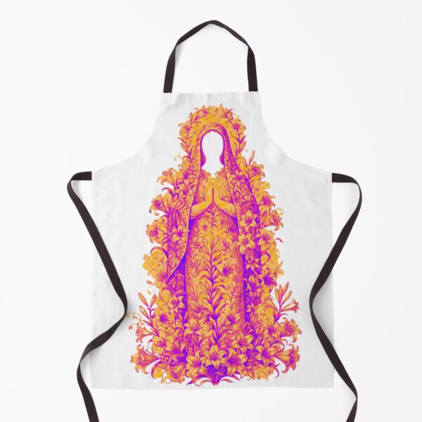 Item preview, Virgin Mary Floral Silhouette Neon designed and sold by MantoSagrado.