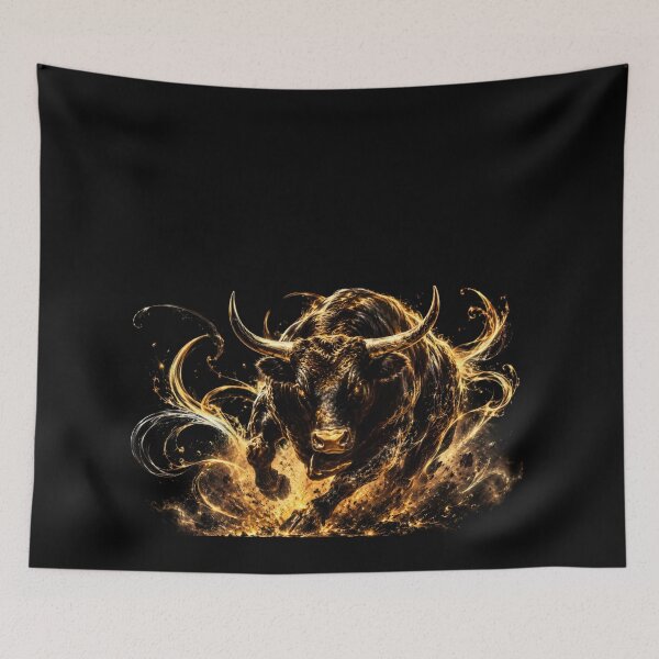 Item preview, Toro Negro y Dorado — Fuerza Mística designed and sold by TitiaDesign.