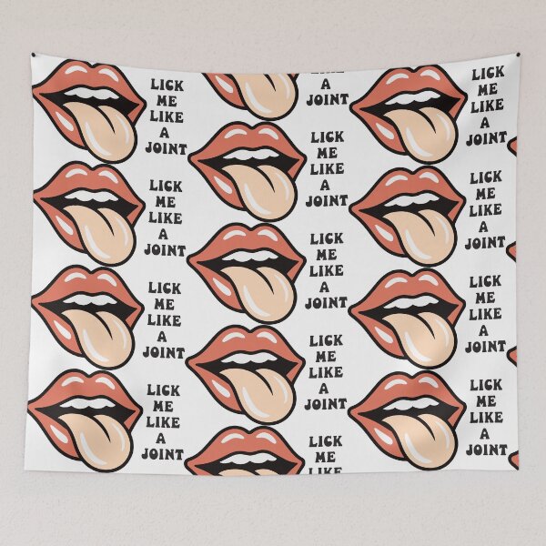 Aperçu de l'œuvre Lèche-moi comme un joint – Humour pop art de fumeur de joints créée et vendue par Cannaxes Studio.