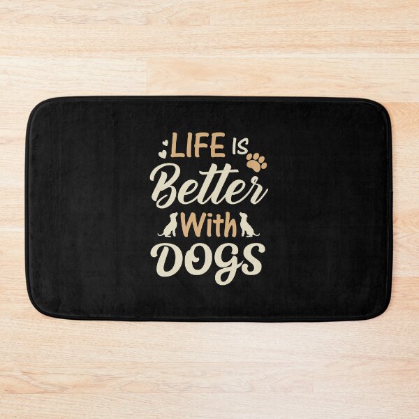 Item preview, Life is better with dogs creative typography design designed and sold by teeuniq.