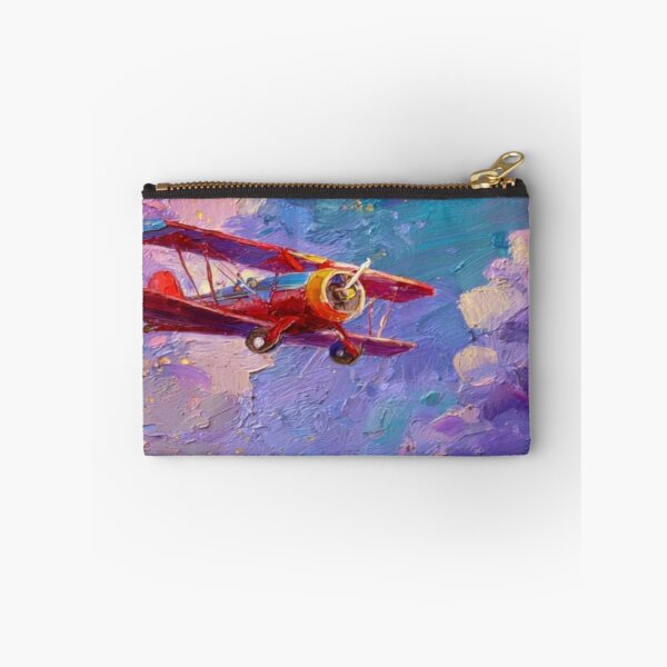 Item preview, Red Airplane In Purple Clouds Artwork  designed and sold by NivyasArtistry.